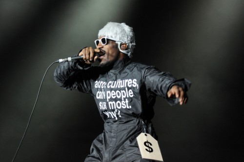 Andre 3000 of Outkast performing on the Samsung Galaxy Stage to close out day two of Lollapalooza on Saturday Aug, 2, 2014.  (Photo courtesy of Ryan Gaines)
