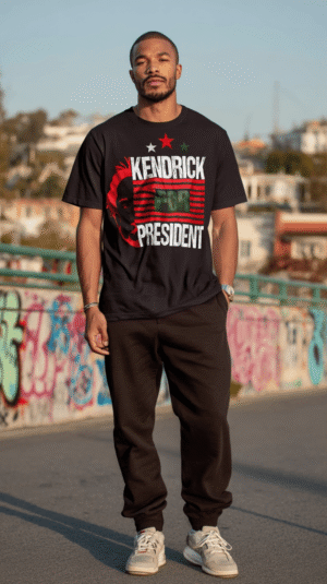 Kendrick For President Tee Black color