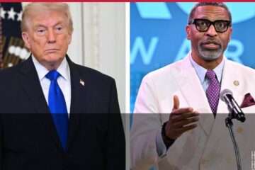 Derrick Johnson NAACP President and Donald Trump before State of the Union address